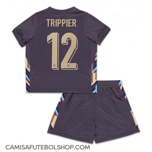 Camisa de time de futebol Inglaterra Kieran Trippier #12 Replicas 2º Equipamento Infantil Europeu 2024 Manga Curta (+ Calças curtas)